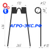 Зуб пружинный Agromaster/Tillermaster 5 вит. 436 мм на трубу Кузбас/Фермер/Практик Germany/Германия