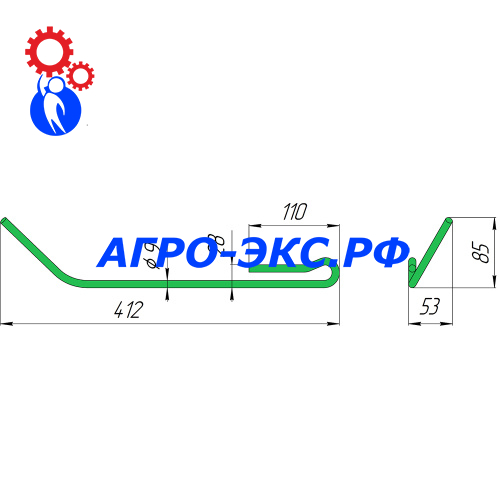 Зуб пружинный на сеялку 952461 (2)